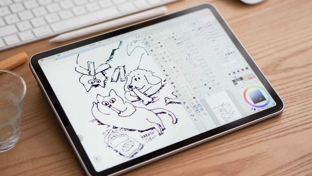 おうちアニマルオーダーイラスト実例2_線画画像