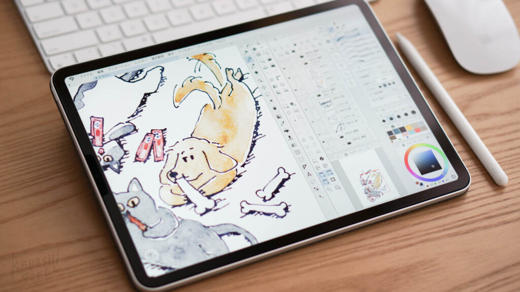 おうちアニマルオーダーイラスト実例2_着彩画像