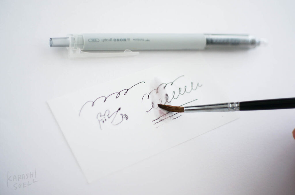 モノグラフライト水性ゲル　耐水性